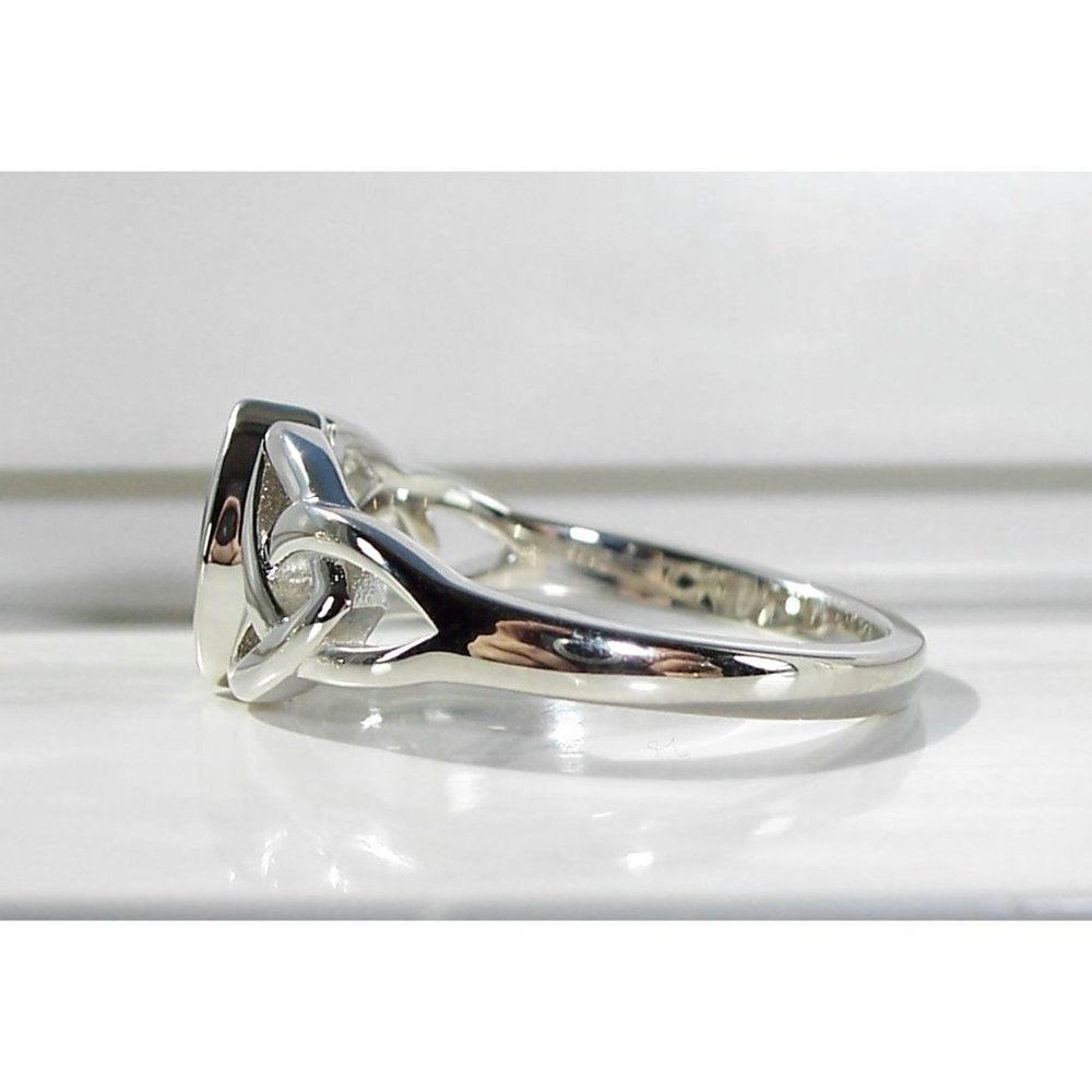 925 STERLING SILVER Celtic Synthetic Onyx Marquise Shape Bezel Set - Picture 8 of 16